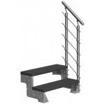 DOLLE GARDENTOP - TRIMAX® (antracit) Jednostranné Prova zábradlí, 80 cm, 36 - 44 2 nášlapy – HobbyKompas.cz