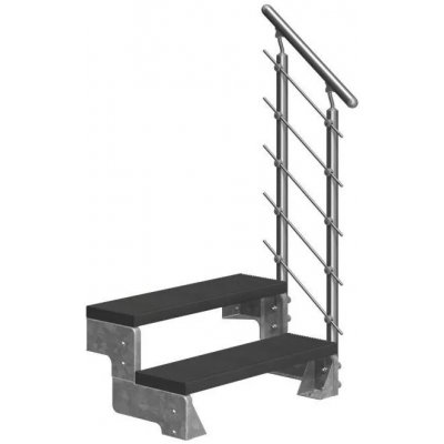 DOLLE GARDENTOP - TRIMAX® (antracit) Jednostranné Prova zábradlí, 80 cm, 36 - 44 2 nášlapy – HobbyKompas.cz