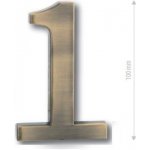 COBRA Domovní číslo BRONZ ČESANÝ 100 mm – Hledejceny.cz