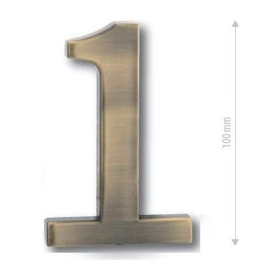 COBRA Domovní číslo BRONZ ČESANÝ 100 mm – Hledejceny.cz