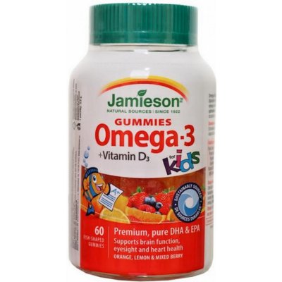 Jamieson Omega-3 Kids Gummies želatinové pastilky 60 ks – Hledejceny.cz