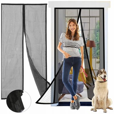 Pgum-Sill síť proti hmyzu do dveří 1x2,1/2,2m černá magnetická KLIK-KLAK – Zboží Mobilmania