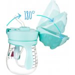 Akuku kouzelná láhev s brčkem a závažím mintová 250 ml – Zboží Dáma