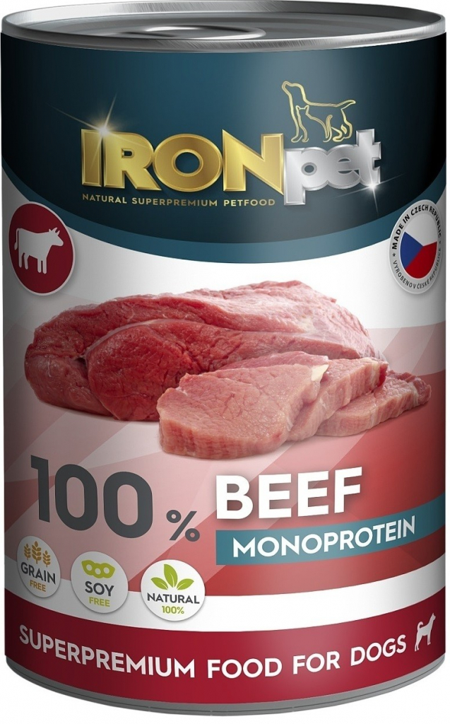 IRONpet BEEF 100% Monoprotein Hovězí 400 g