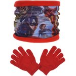 Sun City Šála Avengers / nákrčník Avengers zateplený + rukavice červená – Zbozi.Blesk.cz