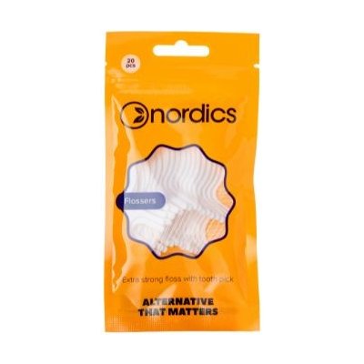 Nordics Oral Care Zubní dentální nit se párátkem 20 ks – Zboží Dáma