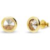 Náušnice Spark zlaté barvy stříbrné pozlacené se Swarovski Elements Tiny Bonbon Studs KRG1122SS29GS gold Shadow