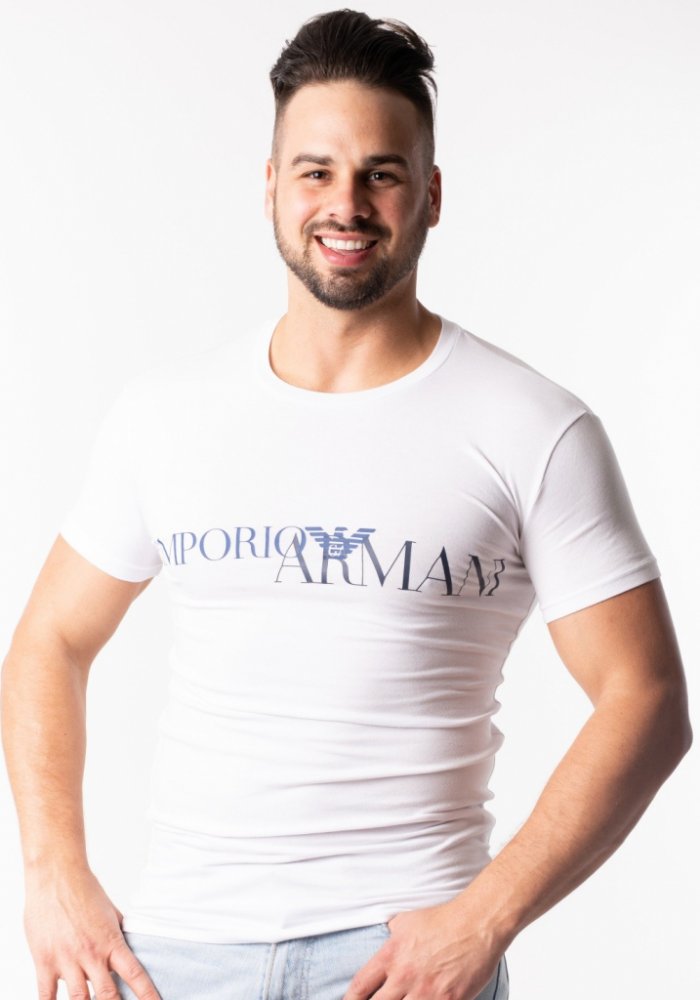 Emporio Armani pánské tričko 111035 9P516 bílá | Srovnanicen.cz