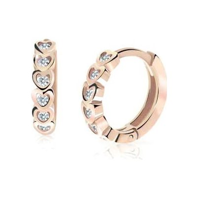 Cutie Jewellery dětské kruhové z růžového zlata C3339-80-X-4 bílá – Zbozi.Blesk.cz