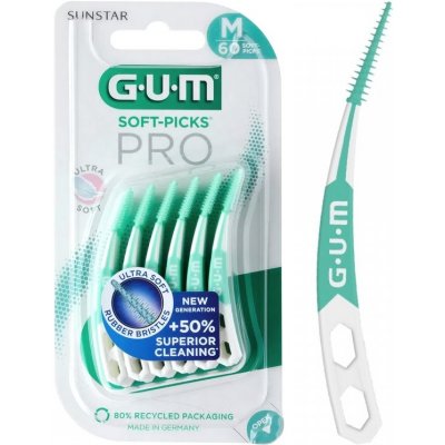 GUM Soft Picks Pro Medium mezizubní kartáčky 60 ks