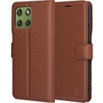 Techsuit Leather Folio Motorola EDGE 70 hnědé – Zboží Živě