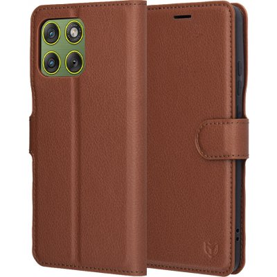 Techsuit Leather Folio Motorola EDGE 70 hnědé – Zboží Živě