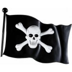 Pirátská vlajka plastová 45 x 32 cm – Sleviste.cz