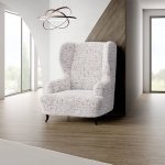 GA.I.CO bielastický přehoz na křeslo ušák Vittoria smetanový 60 - 110 cm – Zboží Dáma