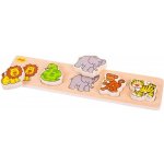 Bigjigs Baby dřevěné vkládací puzzle safari – Zbozi.Blesk.cz