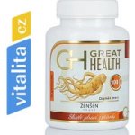Great Health Ženšen pravý 5% ginsenosidů 100 tobolek 500 mg tobolky – Hledejceny.cz