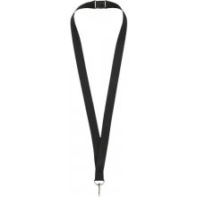 Šňůrka na krk Lanyard Lago s rozepínací pojistkou Černá