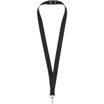 Šňůrka na krk Lanyard Lago s rozepínací pojistkou Černá