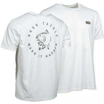 Nash tričko Make It Happen Carp Logo T-Shirt ecru – Zboží Dáma