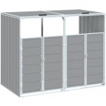 vidaXL box na 2 popelnice 144 x 81 x 113 cm ocel šedý – Zboží Dáma