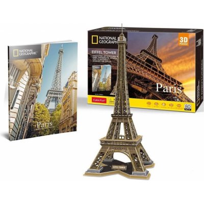 CubicFun 3D puzzle National Geographic: Eiffelova věž 80 ks – Hledejceny.cz