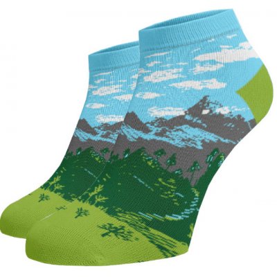 Veselé kotníkové ponožky Hory Bavlna