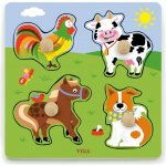 Viga Toys puzzle s kolíky Domácí mazlíčci – Zboží Mobilmania