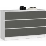 Ak furniture Kuba 120 cm 6 šuplíků – Sleviste.cz