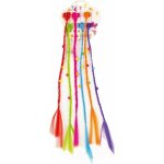 Teddies Sponky Skřipce do vlasů 6ks s barevnými copánky 30cm – Zboží Dáma