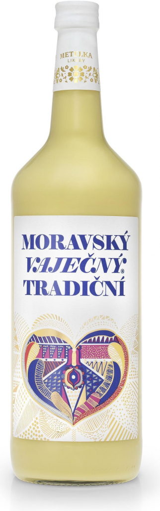 Moravský Vaječný likér Metelka 14% 1 l (holá láhev)