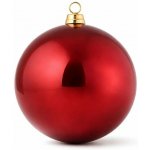 DECOLED Velká vánoční ozdoba vínová lesklá 30 cm plastová koule – Zboží Mobilmania