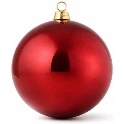 DECOLED Velká vánoční ozdoba vínová lesklá 30 cm plastová koule – Zboží Mobilmania