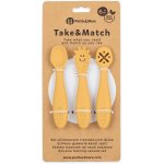 Petite&mars Set silikonových tréninkových lžiček Take&Match 6m+ Intense Ochre – Zboží Dáma