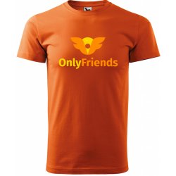 Sablio tričko s potiskem Only Friends oranžové