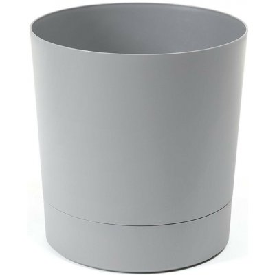 Květináč Aura s podmiskou šedý - 18 x 18 cm - 1 ks – Hledejceny.cz
