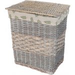 Košíkárna Koš na prádlo proutěný hranatý šedý 33x40 cm – Zboží Mobilmania