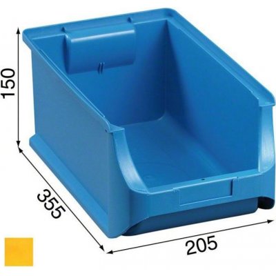 Allit Plastové boxy na drobný materiál 205x355x150 mm žluté