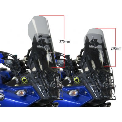 Yamaha Tenere 700 19-24 Výškově nastavitelný plexi štít - Lehce kouřové – Sleviste.cz