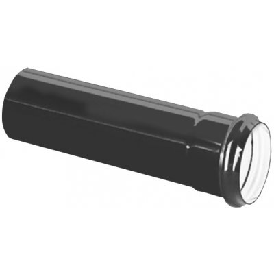 Eco produkty Černá trubka 32 mm k sifonu - prodlužovací kus s hrdlem 32 mm x 150 mm, barva černá matná (prodlužovací trubka)