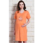 Kojící košile krátký rukáv Good night my baby Oranžová – Zboží Dáma