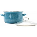 BELIS Smaltovaný hrnec se skleněnou poklicí 20 cm 3,6 l FLOWER 51020-155DDF05 – Zboží Dáma