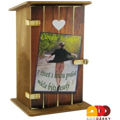Pokladnička kadibudka Člověče nezoufej... 11 x 10 x 18 5 cm – Zboží Mobilmania