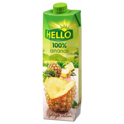 Hello Ananas 100% 1000 ml – Zbozi.Blesk.cz