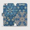 Pouzdro a kryt na mobilní telefon Apple Pouzdro Mobiwear parádní flip Apple iPhone 6 / iPhone 6s - V108P Modré mandala květy