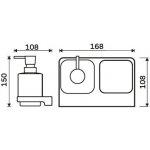 NIMCO Maya Dávkovač s pohárkem na kartáčky MA 2905831C-26 – Zboží Dáma