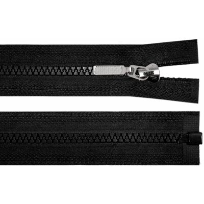 Kostěný zip No 5 délka 30 cm s ozdobným jezdcem, malé, 322 černá – Hledejceny.cz