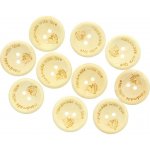 Ideal dřevěné knoflíky Handmade with Love srdce 25mm 10 kusů – Zboží Mobilmania