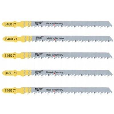 MILWAUKEE Plátky pro hladké řezy bez třísek do přímočaré pily 105 x 4 mm T 301 DL 5 ks 4932346071