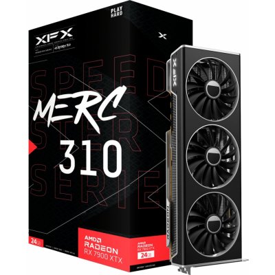 XFX Radeon RX 7900 XTX Black Gaming SPEEDSTER MERC310 24GB GDDR6 RX-79XMERCB9