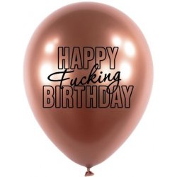 Party Deco Balonky Happy Fuc... Birthday Rosegold